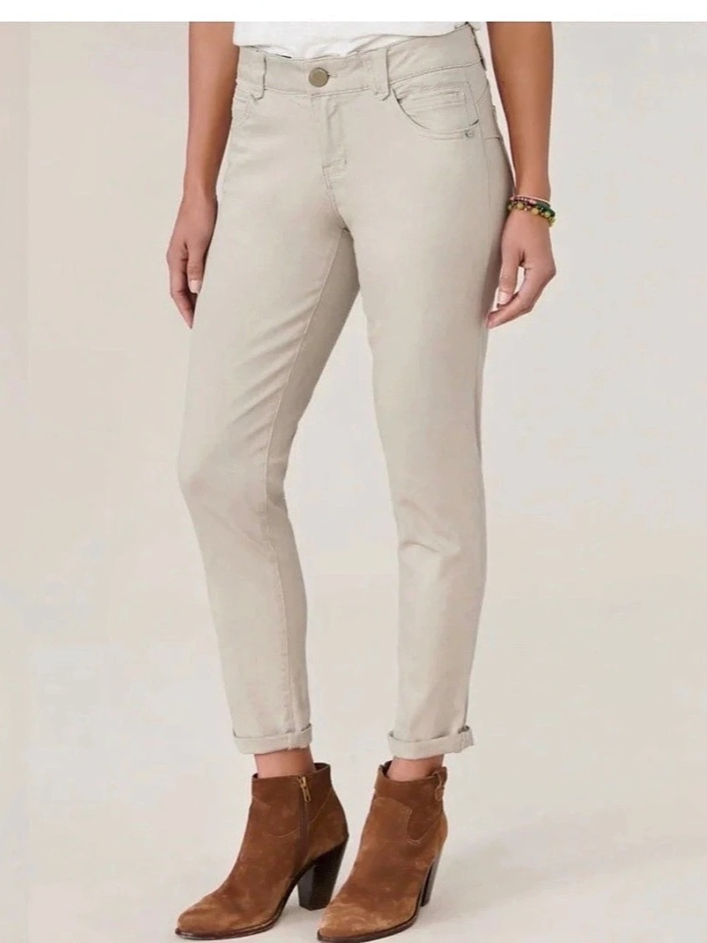 Democracy Absolution Skinny Ankle Jeans Cream Size 8 like new